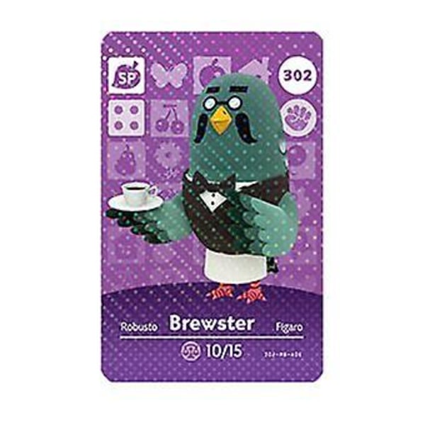 NFC Spillkort for Animal Crossing, ch Amiibo Wii U - 302 Brewester