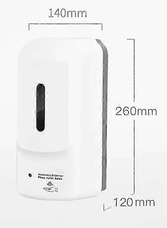 Automatisk Sensor Såpedispenser Veggmontert, 1000ML Berøringsfri Hånddesinfeksjonsdispenser med Justerbare Moduser