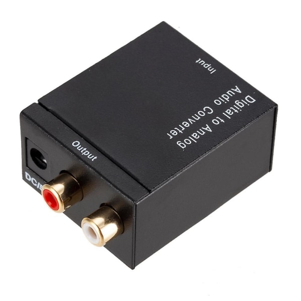 Digital till analog ljudomvandlare Optisk fiber Koaxial Signal till Analog Dac Spdif Stereo 3,5 mm Jack 2*rca Förstärkare Decoder