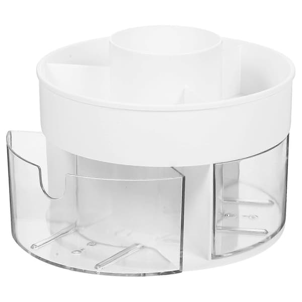 Gennemsigtig Roterbar Penneholder Makeuppensel Organizer til Skrivebordsopbevaring