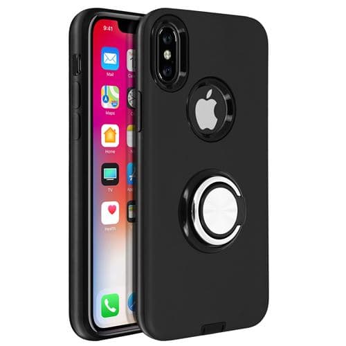[LCS]Fodral till iPhone X / XS Stötsäker Ringstöd Videostöd Ra