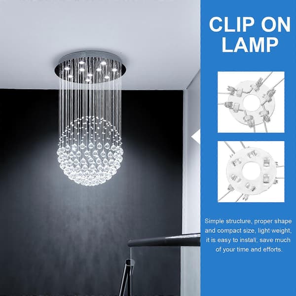 [LCS] 20 pcs Lampshade Feather Adapter Clips Hanging Lamp Shade DIY Feather Clips