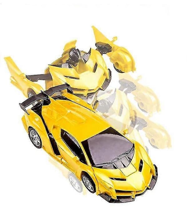 [LCS]Robotbil Transformerande Leksaker Med Fjärrkontroll Yellow