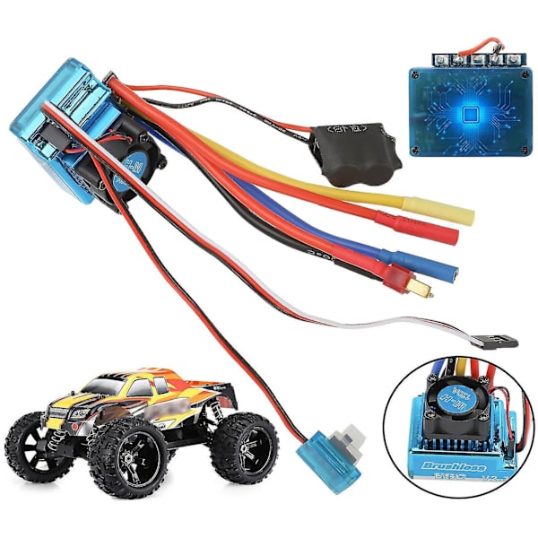 Harjaton ESC Sähköinen Nopeudensäädin RC Lisävaruste 1/10 1/8 RC Autoon