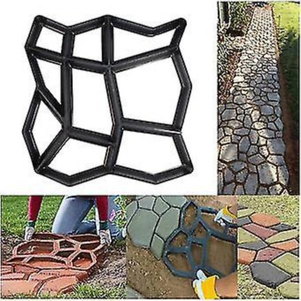 DIY-kävelytien tekijän betonimuotit puutarhaan