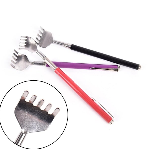 1 stk. Justerbar Rustfri Pen Clip Ryggkløer Teleskopisk Poc