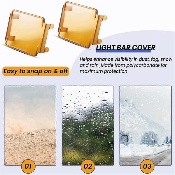 [LCS]Bil Ravfarvede LED Pod Covers Firkantede LED Lysbjælke Covers LED Cube2722