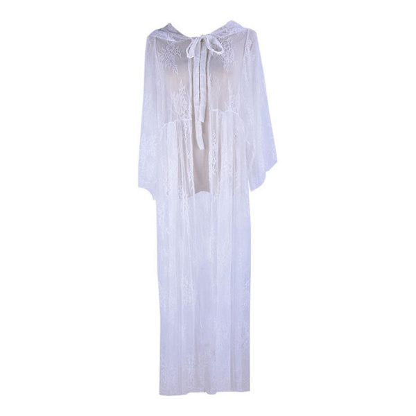 Blonde Cardigan Strandklær Broderi Solbeskyttelse Bikini Cover Up