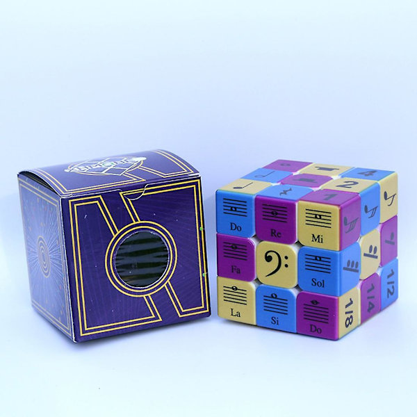 3x3x3 Musikknoter Mønster Magisk Cube Speed Puzzle Cube For Barn Hjernetrimsett Voksen Trening