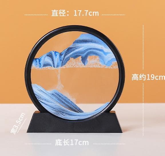 [LCS]3d Bevægelige Sandlandskaber Timeglaspynt blue