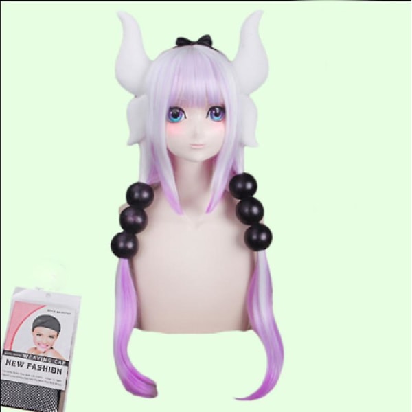 Kobayashis Dragon Maid Kanna Kamui Cosplay Peruk