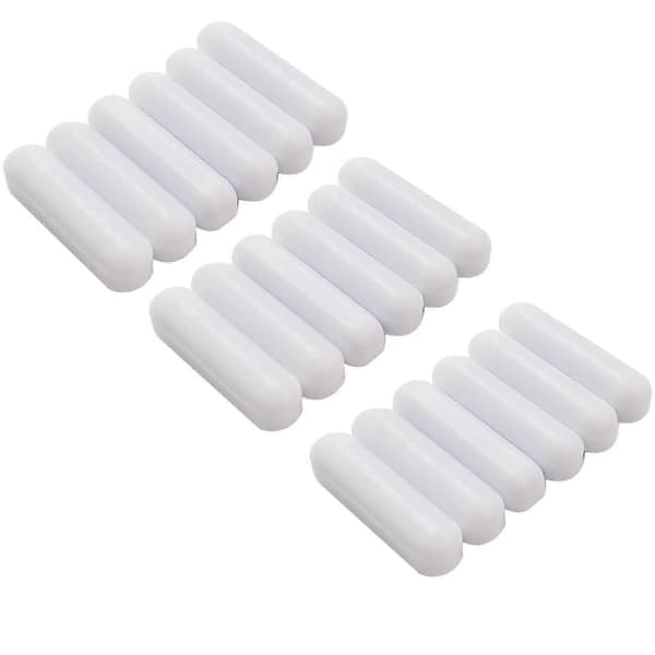 16 stk. PTFE magnetiske rørestave til laboratorieomrørerplade, stangrøremagneter (16-delt sæt) White