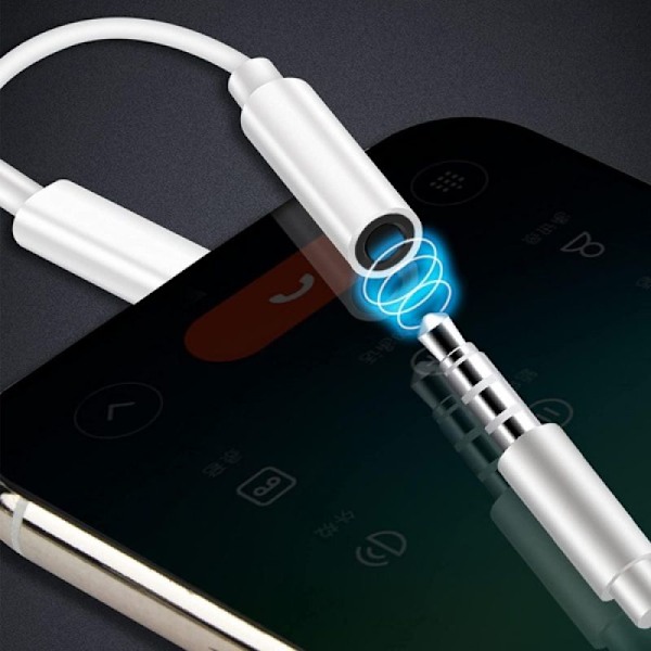 Hörlursadapter för iPhone till 3,5 mm headset-omvandlare
