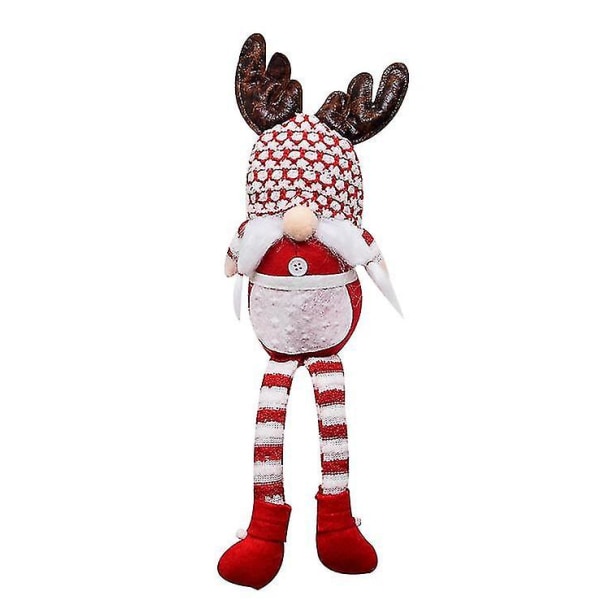 Jul Plysch Tomtar Santa Älv Ornament Dekorationer Gåvor longA