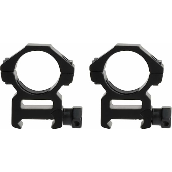 25,4 mm 1\" Dobbelte Sigtekikkertbeslag, Klare Sigtekikkertbeslag med Mellemprofil, 20 mm Picatinny Weaver Riser-beslag