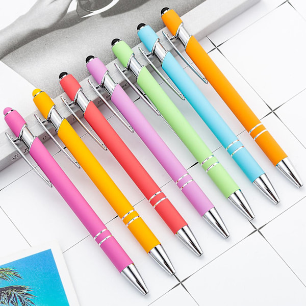 Stylus Penn Universal Berøringsskjerm Kapasitiv Stylus Med Kulepenn For Telefon Pad Nettbrett Tilfeldig Farge