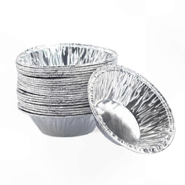 Mini tærteforme i aluminiumsfolie, 100 stk. bageforme til tærter, quiche og desserter