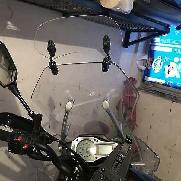 [LCS] Transparent farve Universal motorcykel justerbar vindskærm forlænger vindafviser spoiler