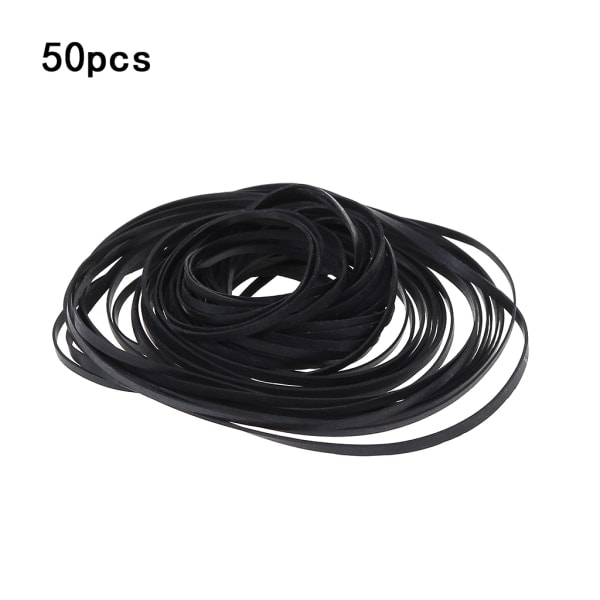 50 kpl:n pakkaus vaihtohihnoja levysoittimille, kumihihnoja levysoittimille, Walkmanille, DVD:lle, CD-ROM:lle, toistimelle, 3 mm leveitä hihnoja