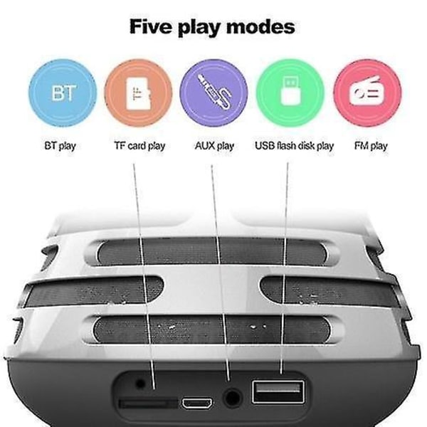 Ny BS-06 BT Högtalare Trådlös Portabel Inbyggd Mikrofon Handsfree Telefon BT Högtalare Svart