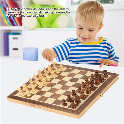 [LCS] Sammenleggbart magnetisk sjakksett i tre