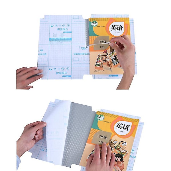 10 kpl Kirjanpäällinen Kirkas Itseliimautuva Kirjansuojus Läpinäkyvä Kalvo Helppo Käyttää 47*34cm