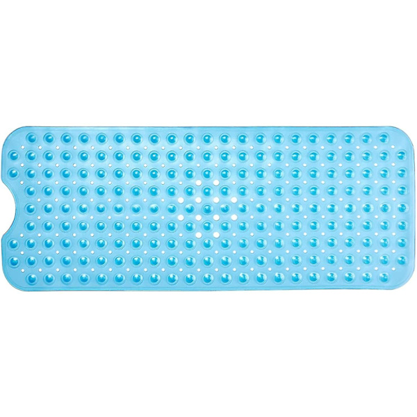 Halkfri Badmatta 100x40cm Extra Lång Badmatta blue