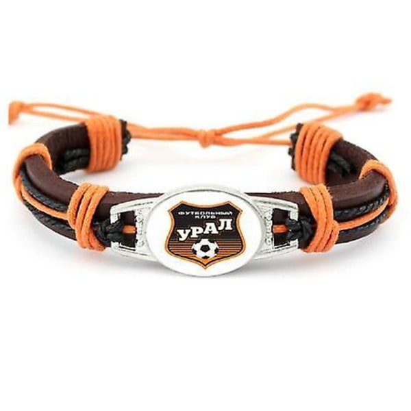 Moscow Fotball Russisk Premier League Charms Ekte Skinn Armbånd & Armringer Fans Håndflettet Smykker
