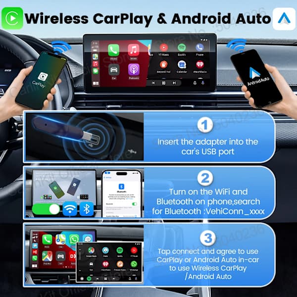 CarlinKit 5.0 Mini Ultra langaton sovitin langaton CarPlay Android Auto OEM-autoon Plug and Play WiFi Bluetooth automaattinen yhteys
