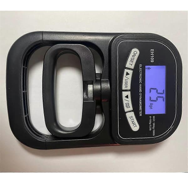 [LCS]396Lbs/180Kg Grebsstyrketester Digital Hånddynamometer Måler USB LCD-skærm Håndgreb til Træning af Fingerstyrke Black