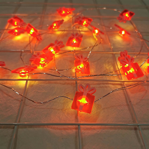 Joulukoriste Lumimies Joulupukki Valosarja Yhteensopiva Koti Joulukoristeiden Lahjojen Uuden Vuoden Kanssa Gift Box