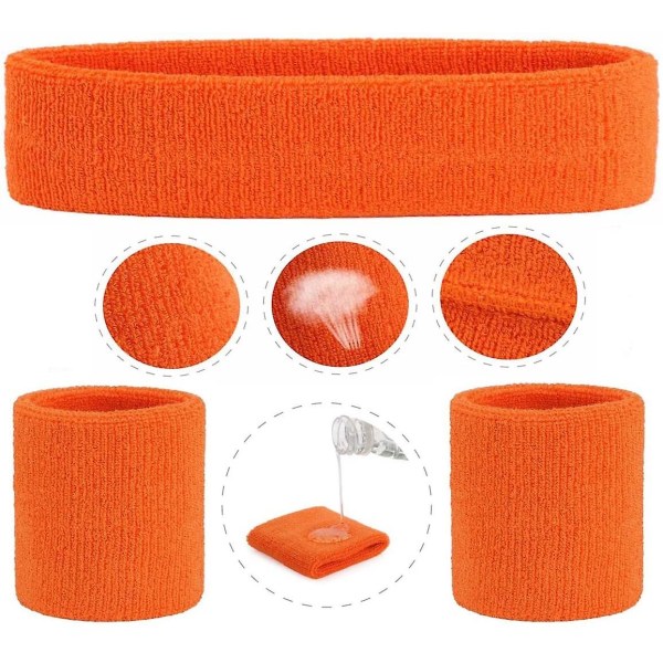 Sportbomull Svettabsorberande armband Armband Orange