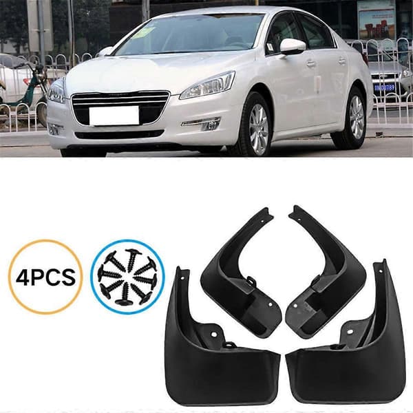 4 stk. bil mudguard mudderklapper til Peugeot 508 2011-2018