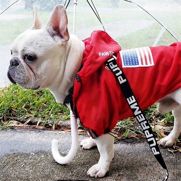 Regnjakke til hund, vindtett hundejakke, moteklær Red Xxxl