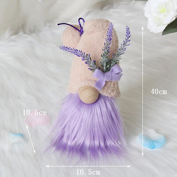 Pehmeä Täytetty Kasvoton Nukke Luova Suloinen Pehmolelu Koriste Ystävänpäivälahja Juhla Koti Purple