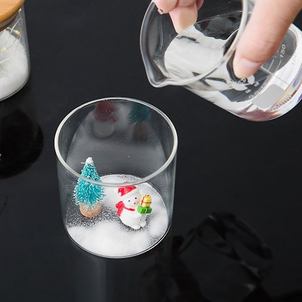 DIY Joulu Borosilikaatti Lumi Koristevalaisin Purkki Lahja Syntymäpäivä