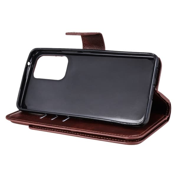 [LCS]Samsung A53 5G Praktisk Pung Etui med 12-rums Array V4 - Brun Brun Brown