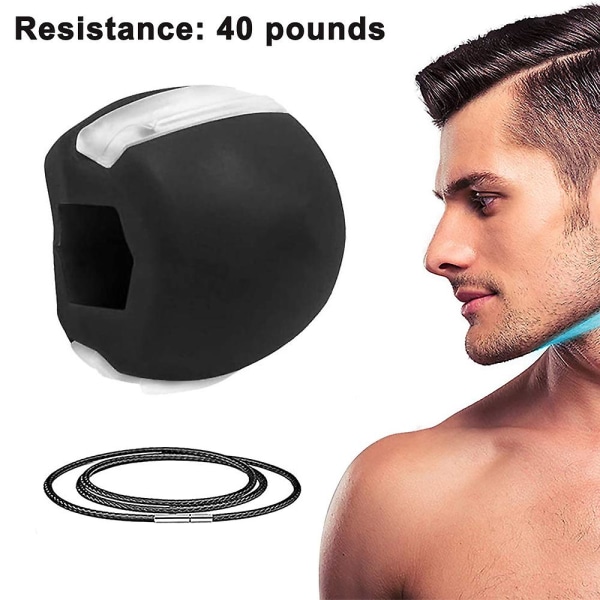 30 lbs Kæbe Træner, Ansigts- og Halstræner - Sort Black