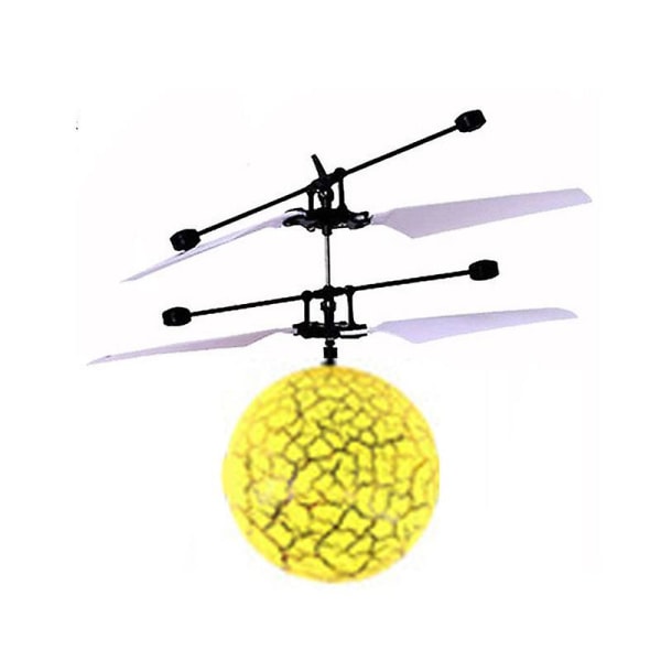 Flying Ball Med Fjärrkontroll Led Luminous Helikopter Säker Palm Drone Infraröd Sensor Crack yellow