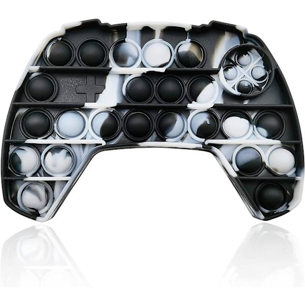 Push pop fidget spilcontroller fidget legetøj til stresslindring gave til drenge og piger Black white