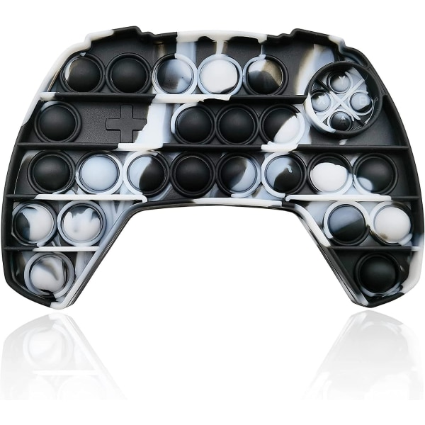 Push pop fidget spillkontroll fidget leke for stresslindring gave til gutter og jenter Black white