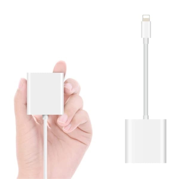 Lightning til SD-kortleser Kompatibel med iPhone Hvit - SD-kortleser