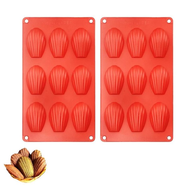 Silikone Madeleine Forme 9 Huller Kager Bageudstyr Gadgets Mini Madeleine Skal Kageforme