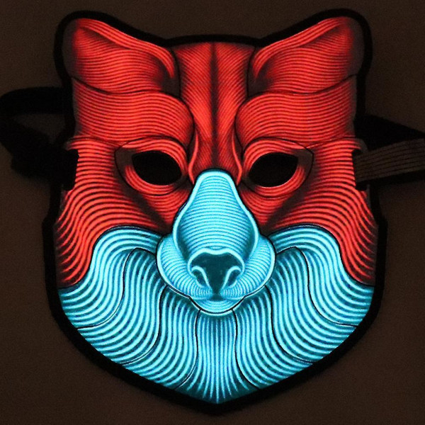 Led Röststyrning Luminous Mask Halloween Fluorescent Mask Masqu