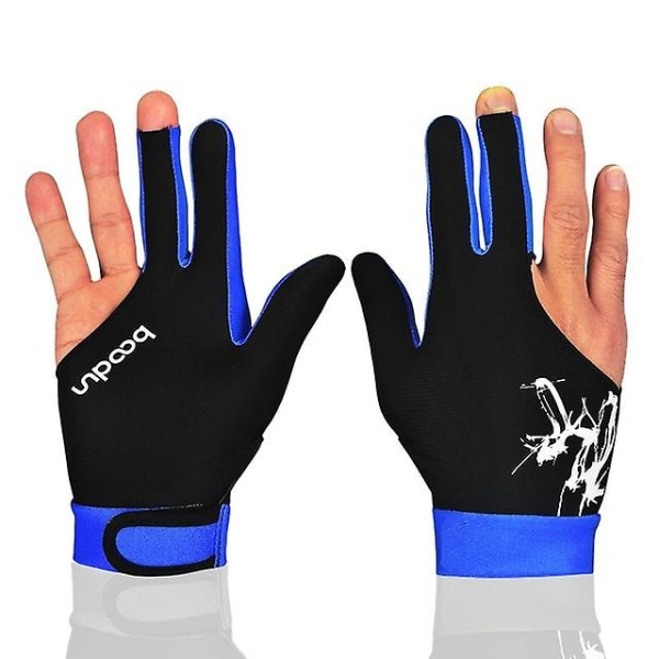1 st Andningsbar Biljard Pool Handske Spandex Lycra Skyttar Carambole Snooker Kö Sport Handskar Passar Vänster Eller Höger Hand Mörkblå L
