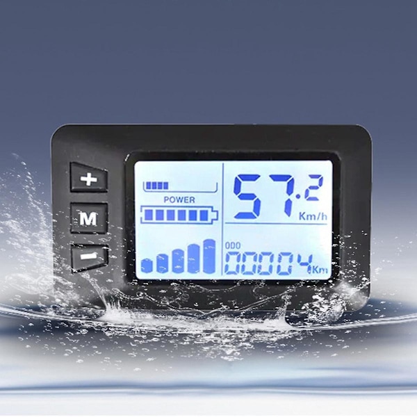 [LCS]Elcykel Ebike Tilbehør Controller G51 LCD Display 5Pin El-scooter Accelerator Vandtæt Black