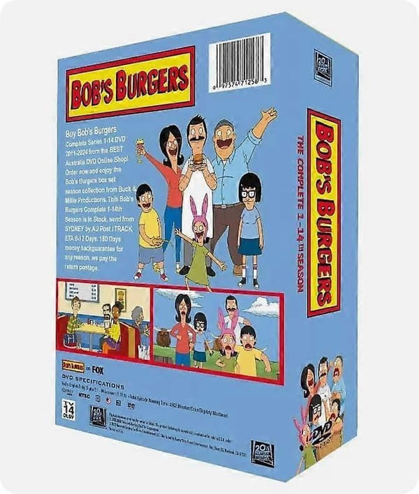 [LCS]Bob's Burgers: Koko sarja kaudet 1-14 (DVD) 39-levyä