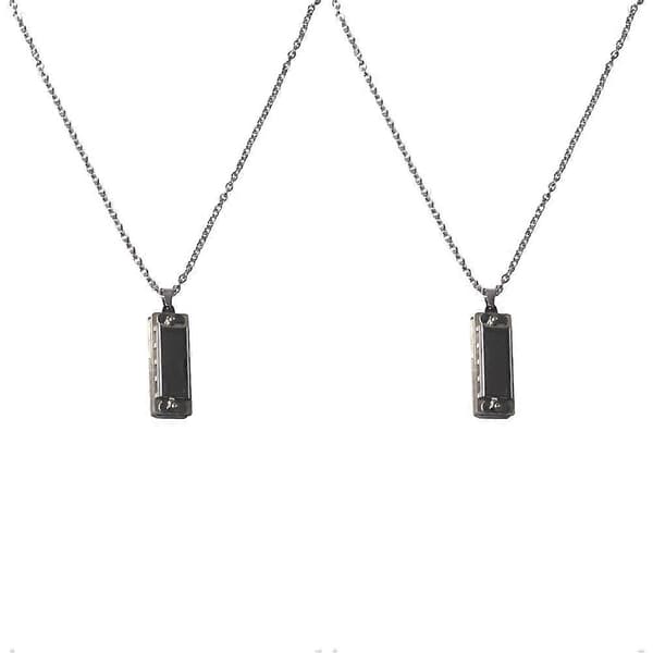 [LCS] Sølv rustfrit stål harmonika halskæde til dekoration med håndværk og bærbart design Silver 35x3.5cm