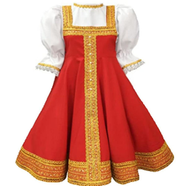 Festkostume Julehat og Kjolesæt Kreativt Sceneshow Kostume Piger Performance Kostume til Kvinder Piger (kjole og hat) 115-130CM