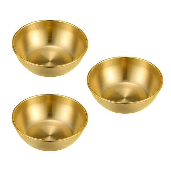 Funktionel dyppeskål i rustfrit stål, tilføjer elegance til din borddækning Golden 8X8X2.5CM